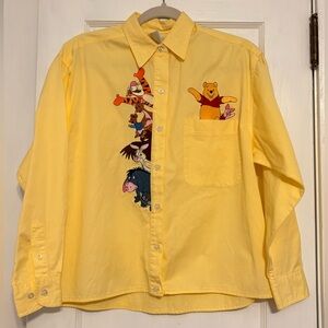 Exclusive Disney Yellow Winnie the Pooh & Friends Button-Down Shirt